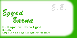 egyed barna business card